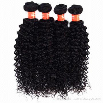 Tangle-free and No Shed Soft Wavy Virgin Brazilian Afro Curl Human Hair Extension
